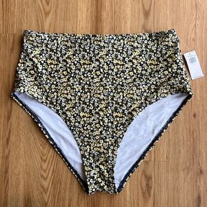 NWT Old Navy Floral High Waist Bikini Bottoms L